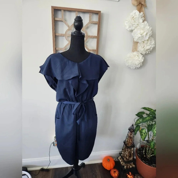 Jack & Ginger Navy Blue Dress Size Large - Picture 1 of 6